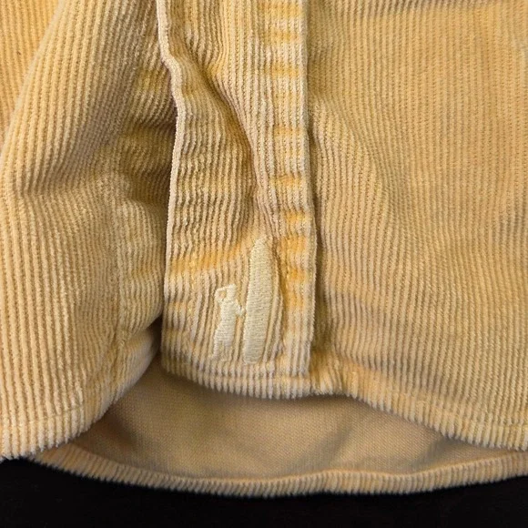 Johnnie-O Hangin Out Corduroy Shirt Mens Medium Mustard Yellow Long Sleeve - Picture 4 of 6